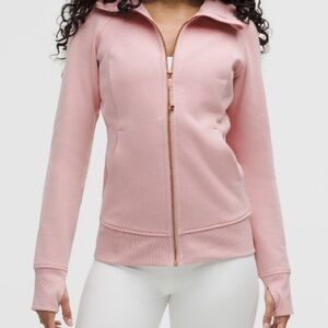 Lululemon Full zip scuba hoodie Pink Haze/Rose Gold size 10 EUC